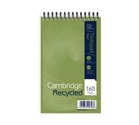 Cambridge Recycled Wirebound Reporter's Notepad 125 x 200mm (Pack 10)