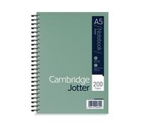 Cambridge Ruled Margin Wirebound Jotter Notebook 200 Pages A5 (3 Pack)