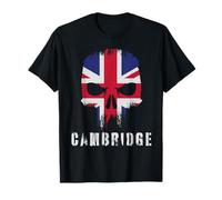 Cambridge Skull, Cambridge Gothic, British Flag UK T-Shirt