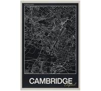 Cambridge Street Map Poster Print | England | BLACK | A3
