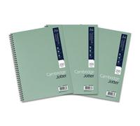 Cambridge Traditional Cambridge Jotter A4 Notebook, Wirebound, 8 mm Lined With Margin, 200 Pages, 80Gsm, Pack Of 3 Notepads, Perforated Edges