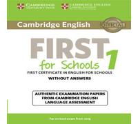 Cambridge University Press Cambridge English First for Schools 1 for Revised Exam from 2015 Cambridge University Press Multicolor