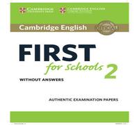 Cambridge University Press Cambridge English First for Schools 2 Student's Book without Cambridge University Press Multicolor