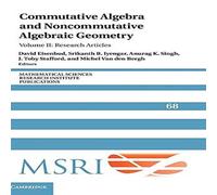 Cambridge University Press Commutative Algebra & Noncommutative Algebraic Geometry Cambridge University Press Multicolor