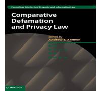 Cambridge University Press Comparative Defamation & Privacy Law Hardcover Book Cambridge University Press Multicolor