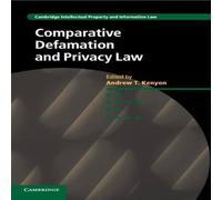 Cambridge University Press Comparative Defamation & Privacy Law Paperback Book Cambridge University Press Multicolor