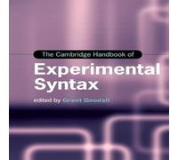 Cambridge University Press The Cambridge Handbook of Experimental Syntax Paperback Cambridge University Press Multicolor