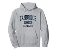 Cambridge Vermont VT Vintage Athletic Sports Design Pullover Hoodie