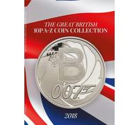 Cambridgeshire Coins UK 10p A - Z Coin Hunt Album Folder Collectors 26 Coin Slot 2018-2019 To Date Xmas Gift Birthday Present (Union Jack)