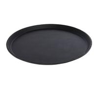 Cambro 1400TL110 Black Non-Skid Round 14" Treadlite Tray