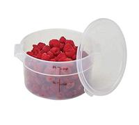 Cambro 2 Qt Translucent Round Storage Container With Translucent Lid And 1/4 Measuring Cup