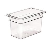 Cambro 46CW 3.9 qt Capacity, 10-7/16" Length x 6-3/8" Width x 6" Depth, Camwear Clear Polycarbonate Fourth Size Food Pan