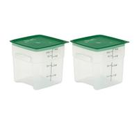 Cambro 4Qt BPA-Free Food Storage Containers with Lid Pack of 2 - in Opaque FreshPro Series- Ideal for Pantry & Fridge Organization, Baking & Mixing Dough, Industrial and Kitchen Use