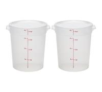 Cambro 4Qt BPA-Free Food Storage Containers with Lid Pack of 2 - in Opaque - Ideal for Pantry & Fridge Organization, Baking & Mixing Dough, Industrial and Kitchen Use