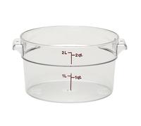 Cambro, Clear RFSCW2135 Camwear Round Food Storage Container, 2 Quart, Polycarbonate
