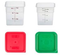 Cambro Containers With Lids - 4 Quart and 6 Quart Food Storage Set - 2 Pack