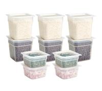 Cambro Food Storage Storage Containers with Lids (BPA-Free and Translucent) - 16 and 32 oz (ounce) Food Storage Container - (20 Piece Set)