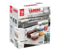 cambro Freshpro Mini Food Storage Container Set with Lid, Translucent 8 sets