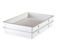 Cambro Polypropylene Pizza Dough Boxes, 3" Deep, 6PK White DB18263P-148