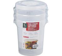 Cambro RFS4PPSW3190 4-Quart Round Food-Storage Container with Lid, Set of 3