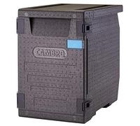 Cambro Thermo Box Food Delivery Box 4 GN 1/1 Containers (10cm Deep) Front Loader EPP400110 (Foam (Expanded Polypropylene EPP), Black, Dishwasher-Safe, 53.5x33.0x52.5cm)