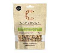 Cambrook - Baked Cashews & Peanuts with Chilli & Lime, 140g Bags, Pack of 10