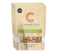 Cambrook - Baked Cashews & Peanuts with Chilli & Lime, 140g Bags, Pack of 12