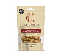 Cambrook - Baked Sweet Chilli Peanuts & Cashews, 80g Bags, Pack of 9