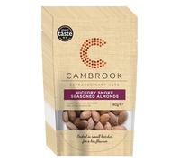 Cambrook - Hickory Smoke Seasoned Almonds, 80g Bags, Pack of 12