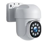 Camcamp PoE CCTV Camera System - 5MP 3K Outdoor Wired Auto Tracking Surveillance Security Cameras with PTZ Color Night Vision, Two-Way Audio, 24/7 Record, 1PC Camera