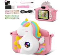 CAMCLID Kids Camera, 1080P HD Dual Lens Digital Camera with 32GB Card