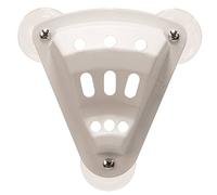 Camco 3 x 5 Inch Durable ABS Plastic Construction Suction Cup Flag Holder with No Drilling Design and Holds Up to 3 Pounds (3 Flags), White