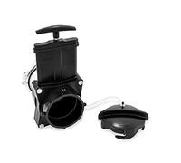 Camco 39053 Camper/RV Gate Valve with Built-in Clear Adapter, Black, 3 Inch