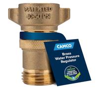 Camco (40055 RV Brass Inline Water Pressure Regulator- Helps Protect RV Plumbing and Hoses from High-Pressure City Water