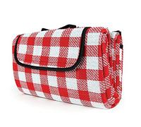 Camco 42803 Picnic Blanket (51" x 59", Red/White)