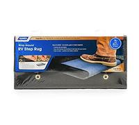 Camco 42907 Premium Wrap Around RV Step Rug, 100% Polyester, Gray, 17.5" x 18"