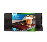 Camco 42915 Premium Wrap Around RV Step Rug, Turf Material, Black, 17.5" x 18"