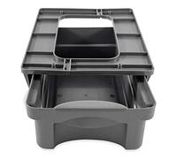 Camco 43450 Pop-A-Drawer, RV Under Cabinet Drawer - The Perfect Solution for Extra Storage in Your RV - Mounting Brackets and Hardware Included, Charcoal Grey