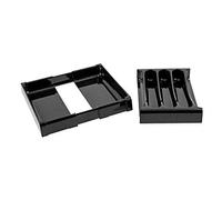 Camco 43504 RV Adjustable Cutlery Tray, Black - Easily Organize and Store Your Kitchen Flatware - Create a Custom Fit to Your Drawer