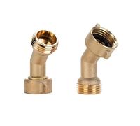 Camco 45 Degree Hose Elbow | Eliminates Stress and Strain On RV Water Intake Hose Fittings |Solid Brass | 2-Pack (22607)