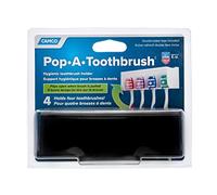 Camco 57207 Holder (Pop Hygienic, Holds 4 Toothbrushes), Black