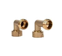 Camco 90-Degree Hose Elbow with Easy Grip Connector | Perfect for RV Water hookups and Residential Outdoor faucets | 2-Pack | (22507)