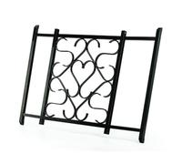 Camco Aluminum Deluxe Screen Door Grille Adjustable Up To 20 to 32 Inches Durable and Stylish Protection for Your Camper/RV, Black