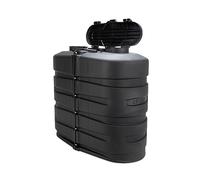 Camco Camper/RV Dual Propane Tank Cover | Features Hinged Top Panel & Custom Molded Design | Fits (2) 30lb Steel Tanks | Protects Propane Tanks During Travel, Camping and More | Black (50514)