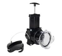 Camco 39053 Camper/RV Gate Valve with Built-in Clear Adapter, Black, 3 Inch