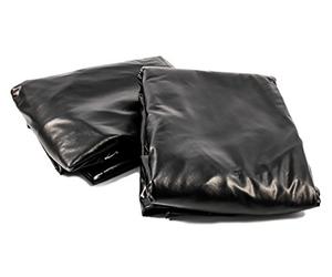 Camco Camper/RV Tire Protectors | Features Buckle and Strap Design for Easy Installation & Fits Wheels 40-Inches to 42-Inches | Crafted of Black Vinyl | 2-Pack (45251)