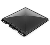 Camco Camper/RV Vent Cover | Features a Reinforced Center Bar & Crafted of Durable Polymer with Galvanized Hardware | Fits 14-Inch x 14-Inch RV Roof Vents (40173)