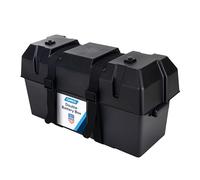 Camco Double Battery Box | Safely Stores RV, Automotive, and Marine Batteries | Features a Heavy-Duty Corrosion-Resilient Polymer Construction and Measures Inside 21-1/2" x 7-3/8" x 11-3/16" (55375)