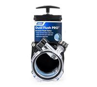 Camco Dual Flush Pro Camper/RV Holding Tank Rinser - Features 3-Inch Gate Valve & Reverse Flush Valve - Empties & Flushes RV Black Water Tanks and RV Sewer Hose (39062)