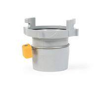 Camco Easy Slip Straight Hose Adapter with Slip-Lock Rings - Securely Connects Your Sewer Hose to RV and Stores with Sewer in Standard 4" Bumper (39173),White